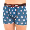 Kisses&Love Mens Kisses & Love Boxer - Blue - Size Large | Kisses&Love Sale | Discount Designer Brands