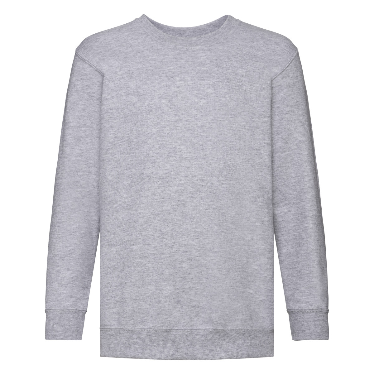 Fruit of the Loom Childrens Unisex Set In Sleeve Sweatshirt (heather Grey) - Size 12-13Y | Fruit of the Loom Sale | Discount Designer Brands