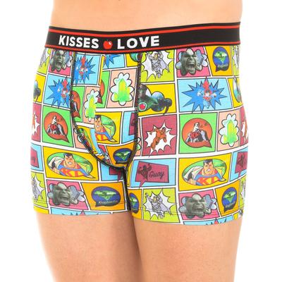 Kisses&love Mens Breathable Fabric Boxer Comic Model KL10007 - Multicolour - Size Small | Kisses&love Sale | Discount Designer Brands