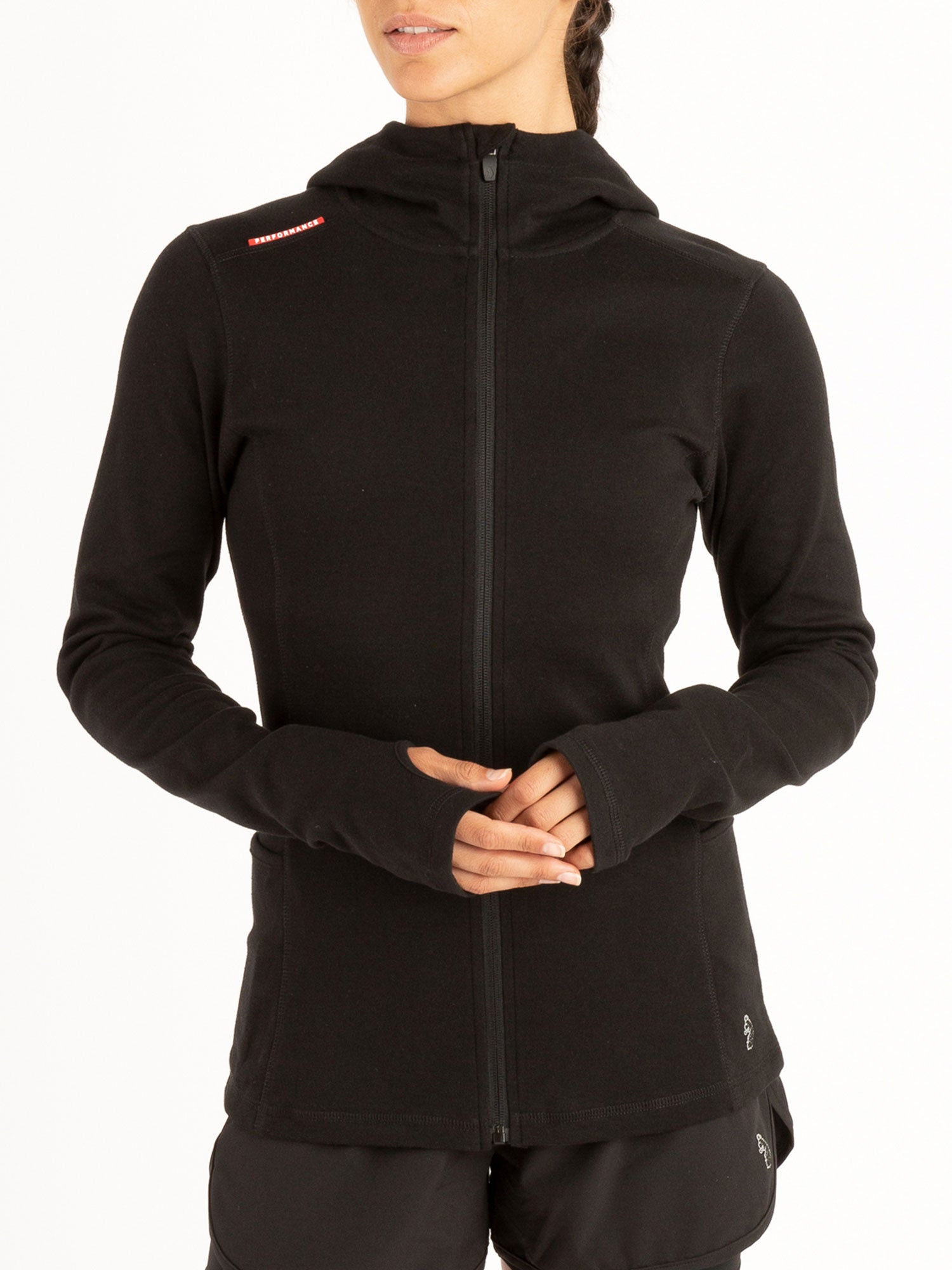 Luke 1977 Womens Barbell Workout Zip Hoodie in Black - Size 2XS | Luke 1977 Sale | Discount Designer Brands