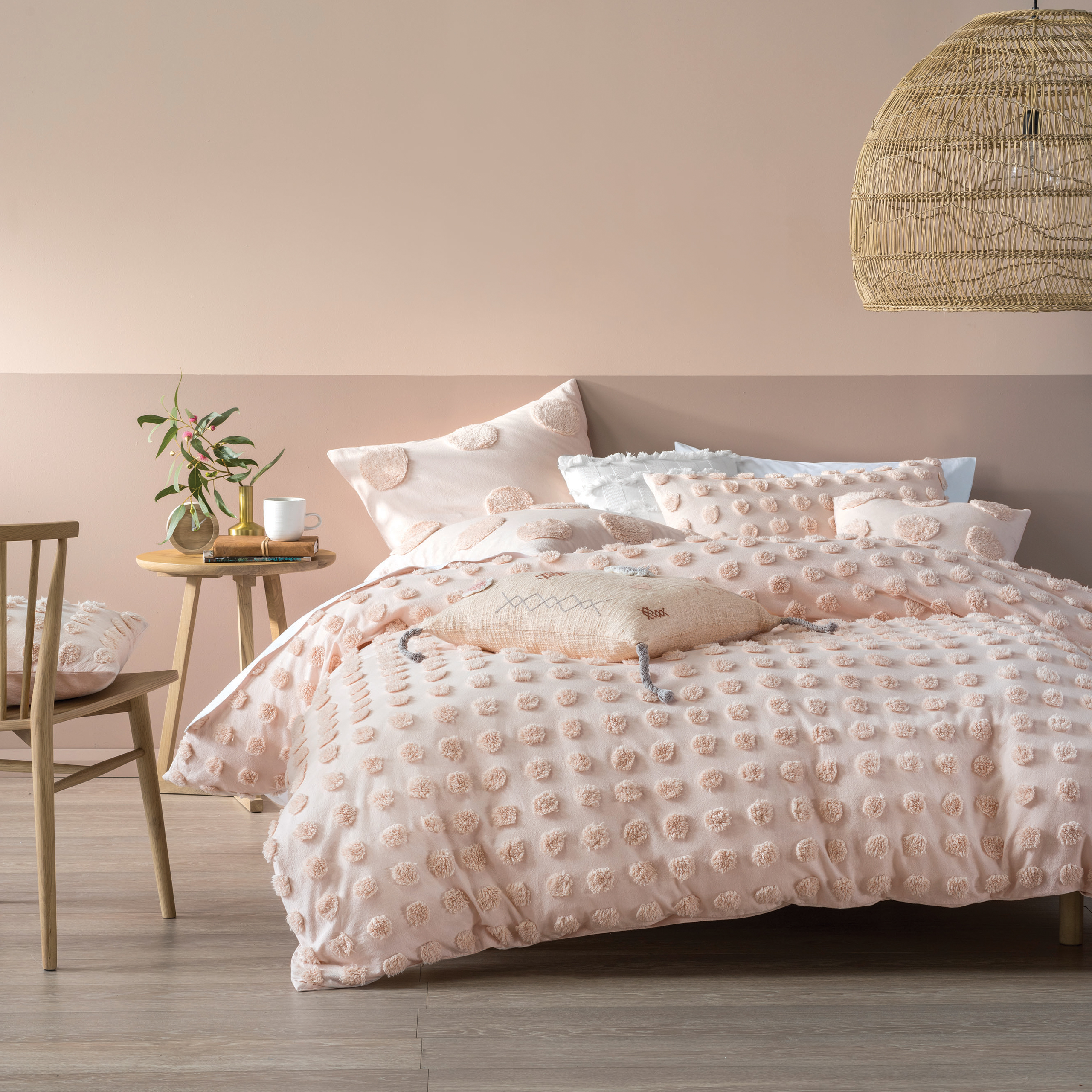 Linen House Haze Duvet Set Peach - Size King | Linen House Sale | Discount Designer Brands