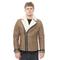 Infinity Leather Mens Double Breasted Sheepskin Biker Jacket-Manila - Tan - Size Medium | Infinity Leather Sale | Discount Designer Brands