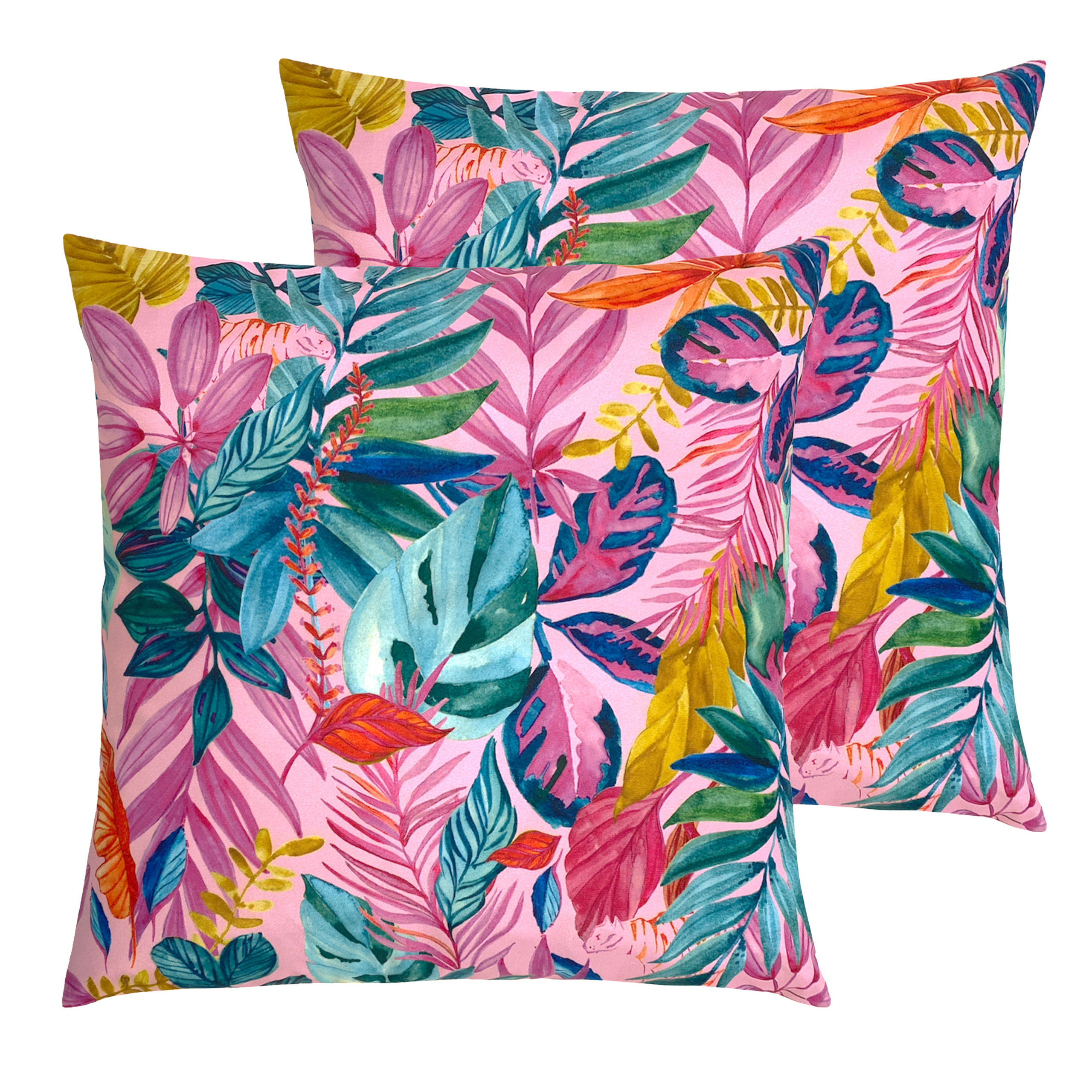 furn. Psychedelic Jungle Outdoor Cushions (twin Pack) - Multicolour - One Size | furn. Sale | Discount Designer Brands