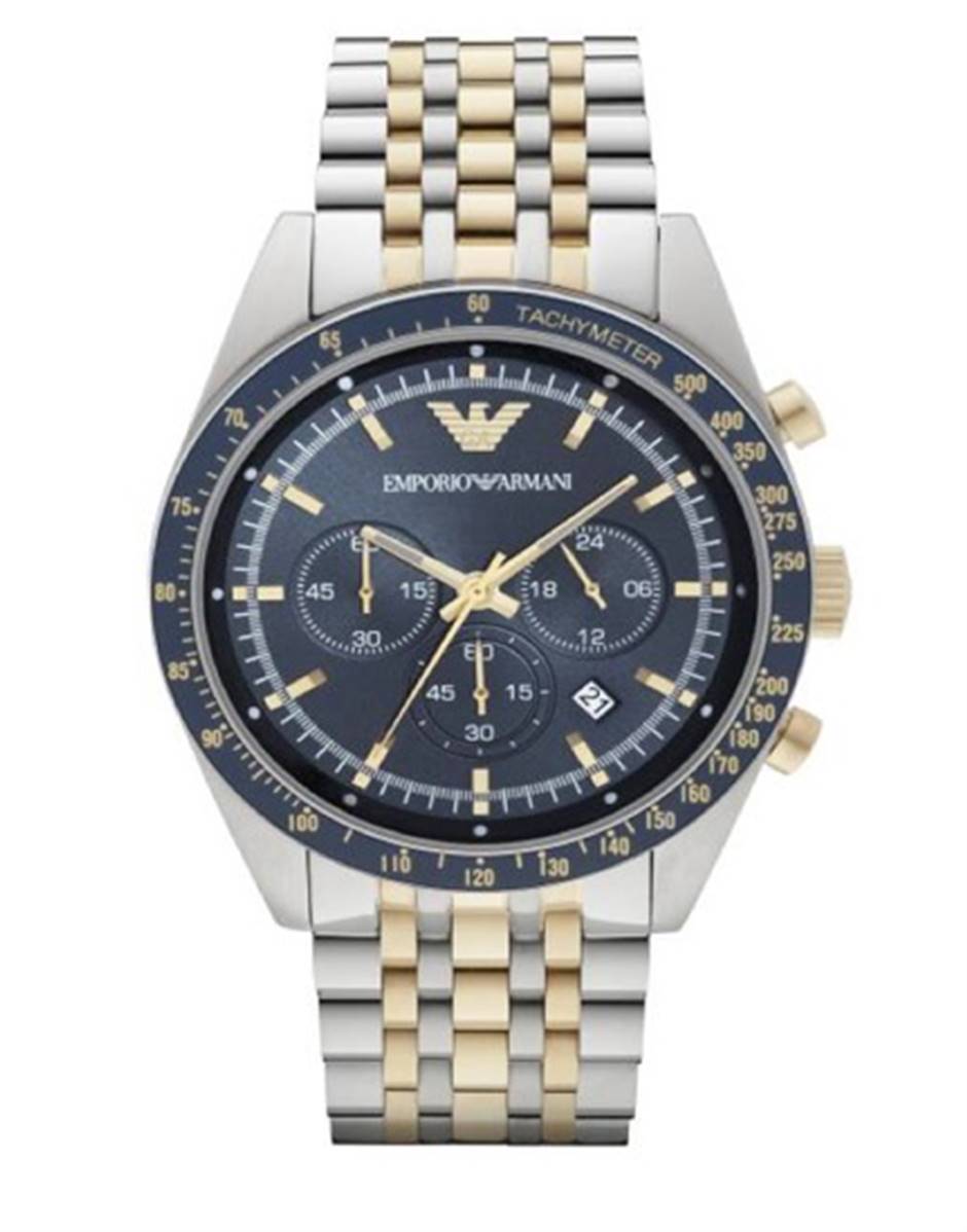 Emporio Armani Mens' Chronograph Watch AR6088 - Gold/grey Metal - One Size