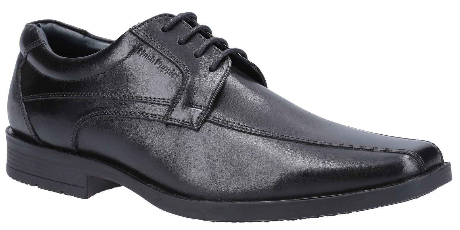 Hush Puppies Mens Brandon Lace Up Shoe - Black Leather - Size 12 (UK Shoe) | Hush Puppies Sale | Discount Designer Brands