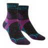 Bridgedale - Womens Lightweight Merino Socks - Charcoal / Purple - Grey Merino Wool - Size 5-6.5 (UK Shoe)