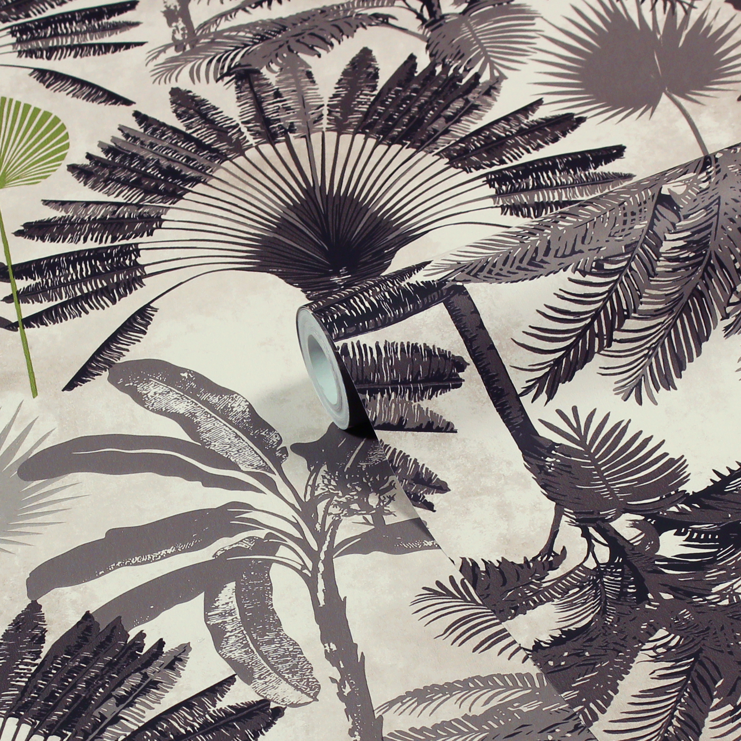 furn. Malaysian Palm Printed Wallpaper - Blush - One Size | furn. Sale | Discount Designer Brands