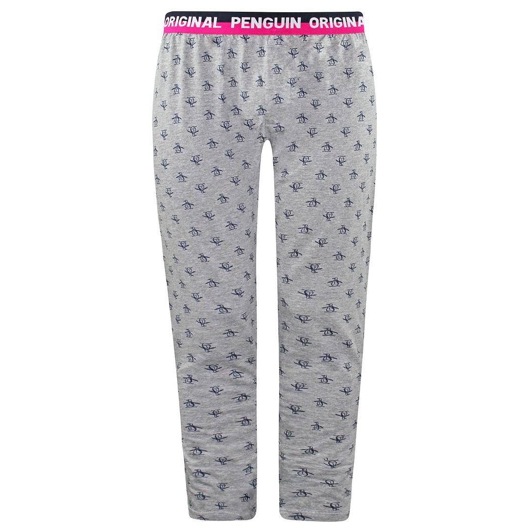 Original Penguin AOP Pete Mens Grey Lounge Pyjamas Bottoms Cotton - Size Large | Original Penguin Sale | Discount Designer Brands