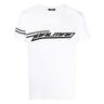 Balmain Mens 3D Flocked Logo T-Shirt in White Cotton - Size 2XL | Balmain Sale | Discount Designer Brands