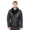 Infinity Leather Mens Double Breasted Sheepskin Biker Jacket-Manila - Black - Size 5XL | Infinity Leather Sale | Discount Designer Brands