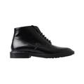 Dolce & Gabbana Mens Black Leather Short Boots Lace Up Shoes - Size EU 39 | Dolce & Gabbana Sale | Discount Designer Brands