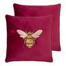 Paoletti Hortus Cushions (Twin Pack) - Pink - Size 50 cm x 50 cm | Paoletti Sale | Discount Designer Brands