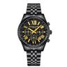 Anthony James Mens Hand Assembled Limited Edition Chrono Sports Black - 5 Year Warranty - One Size