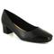 Comfort Plus New Womens/Ladies Wide Fitting Court Shoes.(4.5Cm Heel) - Black Polyurethane - Size UK 7 | Comfort Plus Sale | Discount Designer Brands