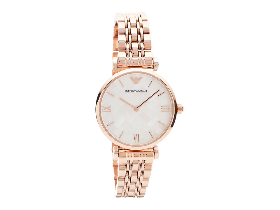Emporio Armani Womens AR11110 Rose Gold Plated Bracelet Watch - One Size | Emporio Armani Sale | Discount Designer Brands