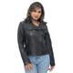 Infinity Leather Womens Shawl Wrap Biker Jacket - Riga - Black - Size 22 UK | Infinity Leather Sale | Discount Designer Brands