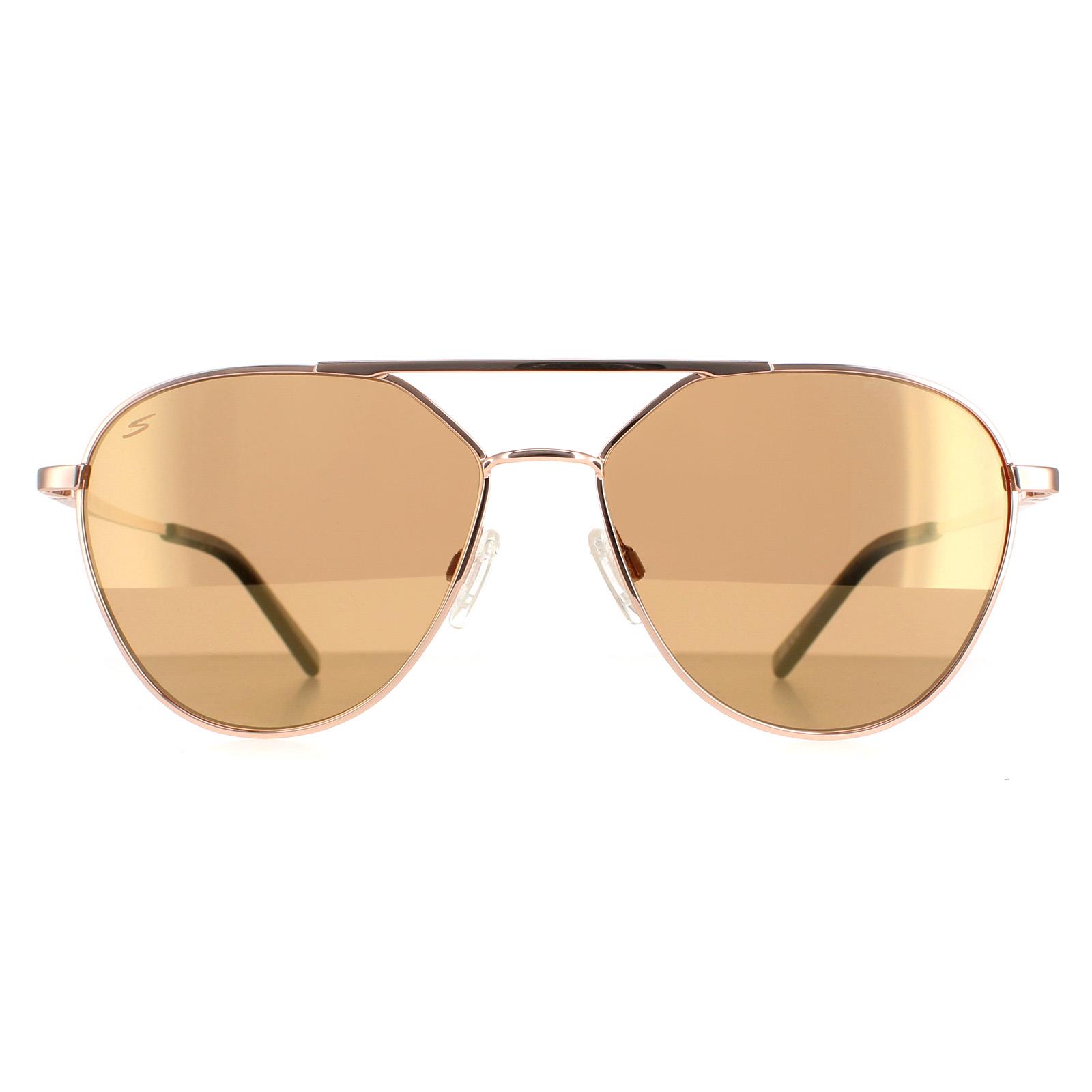 Serengeti Aviator Unisex Rose Gold Saturn Polarized Drivers Odell Metal - One Size | Serengeti Sale | Discount Designer Brands