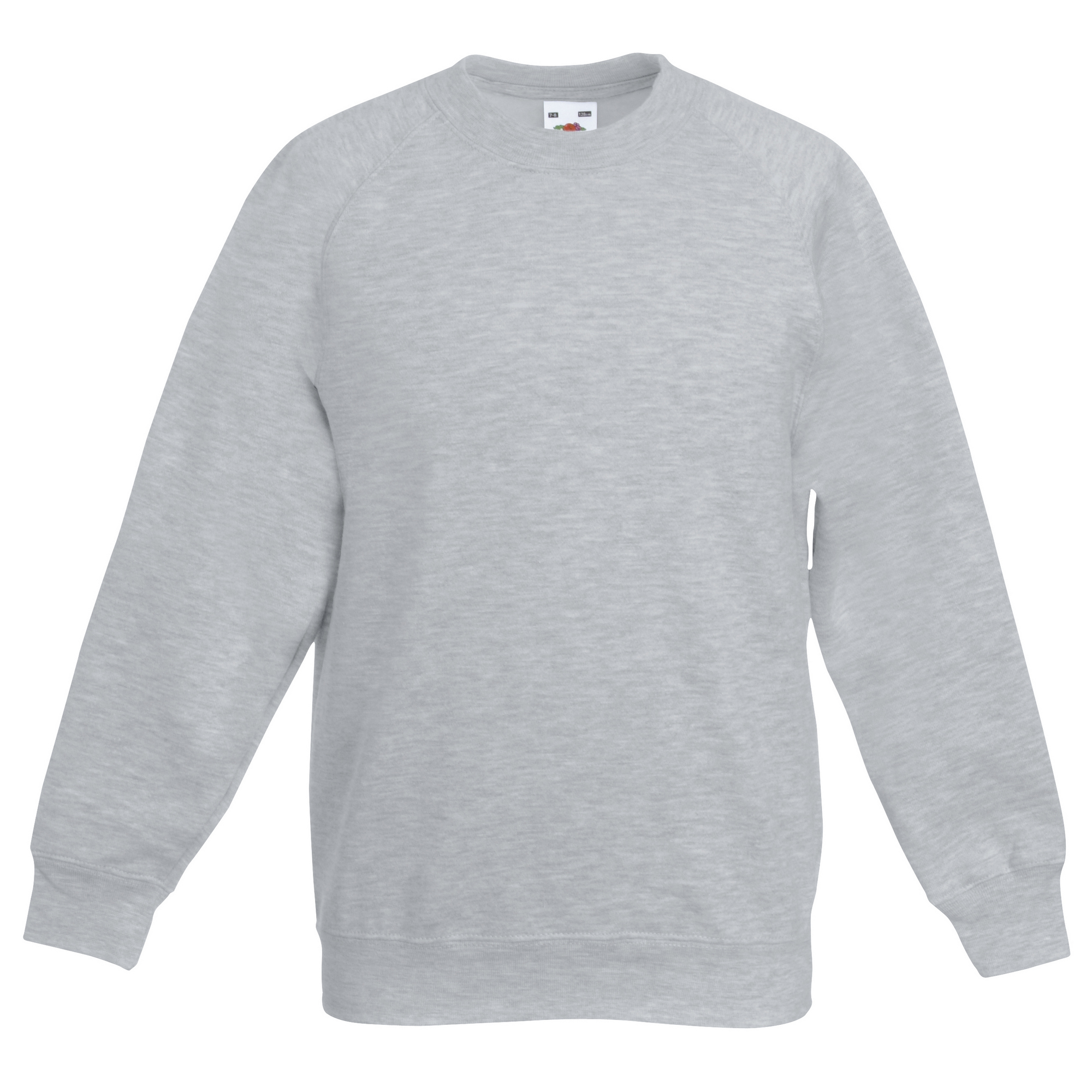 Fruit of the Loom Childrens Unisex Raglan Sleeve Sweatshirt (pack of 2) (heather Grey) - Size 7-8Y | Fruit of the Loom Sale | Discount Designer Brands