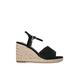Kurt Geiger London Womens Suede Kgl Wedge Heels - Black - Size UK 4 | Kurt Geiger London Sale | Discount Designer Brands