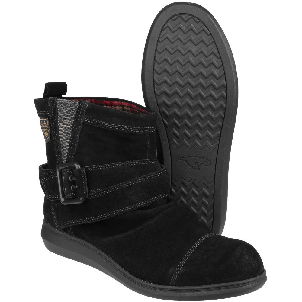 Rocket Dog Womens/ladies Mint Suede Fabric Loop Pull on Ankle Boots - Black Leather - Size 5 (UK Shoe) | Rocket Dog Sale | Discount Designer Brands