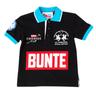 La Martina Boys Boy's Short-sleeved Polo Shirt With Contrasting Lapel Collar 2KP049 - Black Cotton - Size 6Y