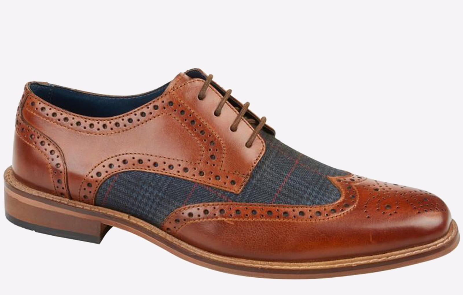 Roamers Mapleton Memory Foam Brogues Mens - Tan - Size UK 6 | Roamers Sale | Discount Designer Brands