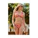 Sosandar Womens Pink & Orange Scarf Print Ring Detail Bikini Bottoms - Size 16 UK