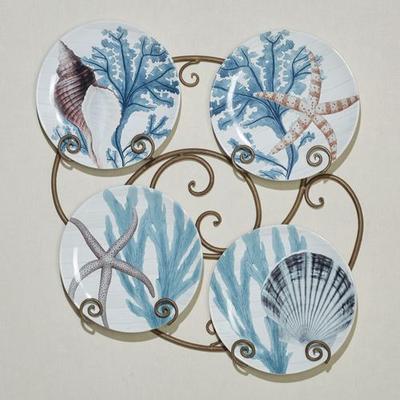 Beyond the Shore Dinner Plates Multi Earth Set of Four, Set of Four, Multi Earth