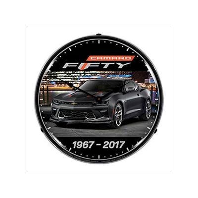 Collectable Sign and Clock 2017 Camaro 50th Backlit Wall Clock