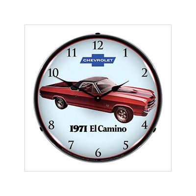 Collectable Sign and Clock 1971 El Camino Backlit Wall Clock