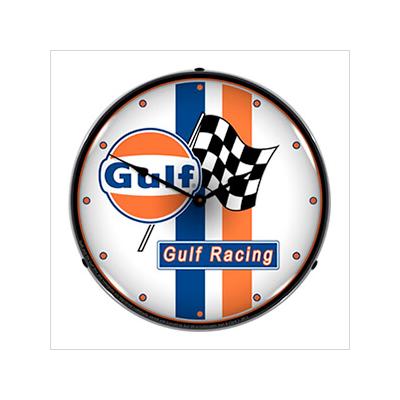 Collectable Sign and Clock Gulf Racing Backlit Wall Clock