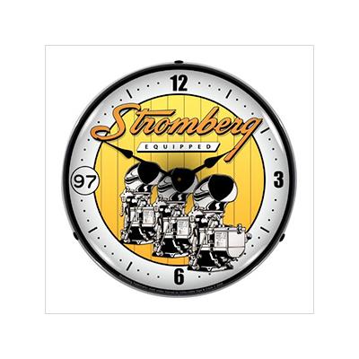 Collectable Sign and Clock Stromberg Equipped Backlit Wall Clock