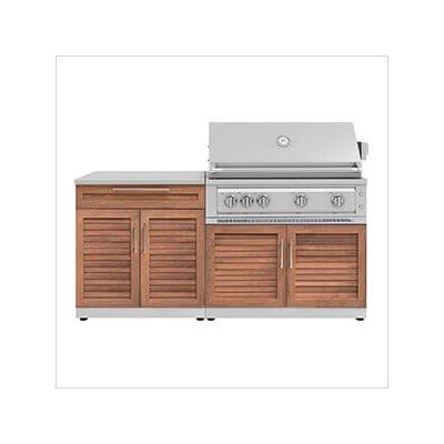 NewAge Outdoor Kitchens Grove 4-Piece Outdoor Kitchen Set with 40-Inch Natural Gas Platinum Grill