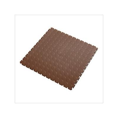 Lock-Tile 7mm Brown PVC Coin Tile (50 Pack)