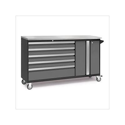 NewAge Garage Cabinets BOLD Grey Project Center with Stainless Steel Top