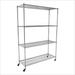 SafeRacks NSF 4-Tier Wire Shelving Rack with Wheels - 60 x 72 x 24