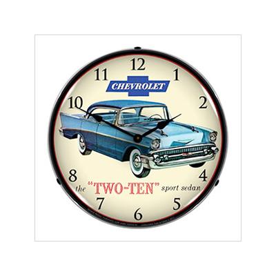 Collectable Sign and Clock 1957 Chevrolet Two Ten Backlit Wall Clock