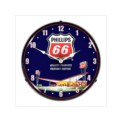 Collectable Sign and Clock Phillips 66 Gas Station Backlit Wall Clock