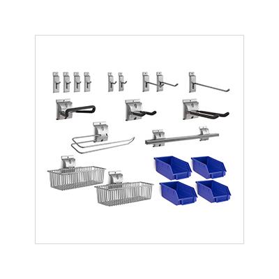 NewAge Garage Cabinets 20-Piece Steel Slatwall Accessory Kit