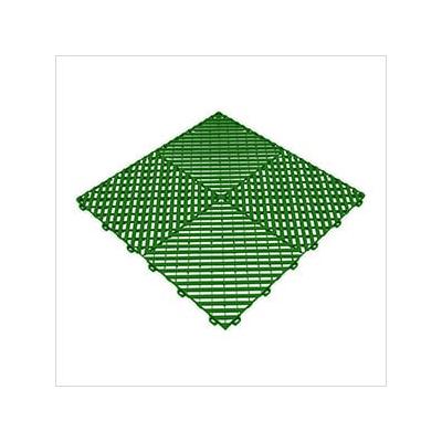 Swisstrax Ribtrax Pro Turf Green Garage Floor Tile (24-Pack)
