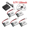 Batteria Lipo 3.7V 150mAH con caricabatterie per H8 Syma x2 Nihui U207 Eachine E010 RC elicottero Drone Quadcopter accessori batteria