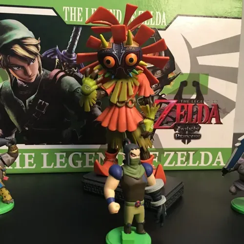 Neues Spiel die Legende von Zelda Anime Figur Majoras Maske Link Schädel Modell Puppe PVC Action
