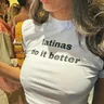 Latinas machen es besser Frauen Ernte Top Harajuku Camisetas Baby T-Shirt 1920er Jahre Grunge Goth