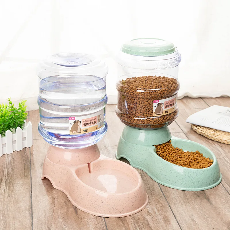 Bols de nourriture pour animaux de compagnie de grande capacité, bol de nourriture pour petits chiens, distributeur d'eau automatique, bols pour chats, bols d'alimentation pour animaux de compagnie,
