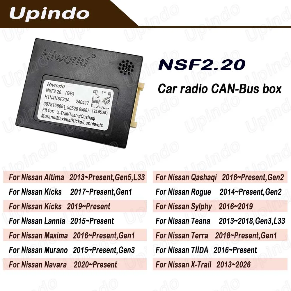 Auto Stereo Android Radio CANbus Box Decoder Adapter Für Nissan X-Trail Teana Qashaqi Murano Sylphy Maxima Kicks Lannia Image