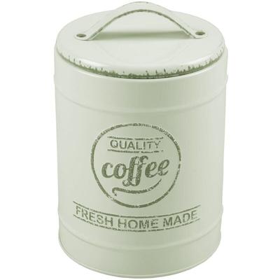 Metall Kaffeedose Vintage Kaffeebehälter Blechdose Vorratsdose Dekodose Teedose - creme Image