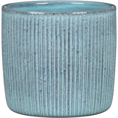 Scheurich - Solido Linea, Blumentopf aus Keramik, Farbe: Lagoon, 17.6 cm Durchmesser, 16 cm hoch, Image