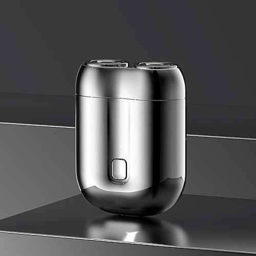 Mini-Elektro-Reiserasierer für Herren, wiederaufladbarer Rasierer über USB, abwaschbare Klingen, Gesichts- und Bartrasierer, Taschenrasierer für Auto und Zuhause Image