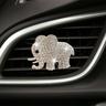 Rhinestone Elephant Shaped Car Perfume Air Outlet Aromatherapy ClipFull Of Artificial Diamond