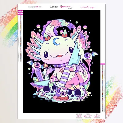 Diamond Painting Happy Halloween Cute Magical Axolotl Diamond Mosaic Embroidery Cross Stitch Diamond